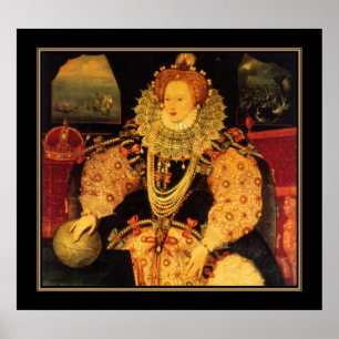 Póster Famoso Vintage Isabel I de Inglaterra