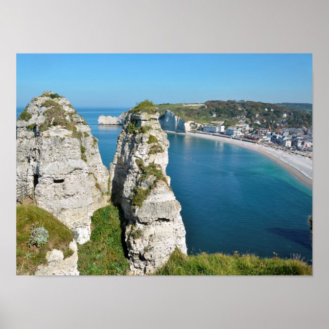 Póster Famosos acantilados de Etretat en Francia Postcard (Frente)