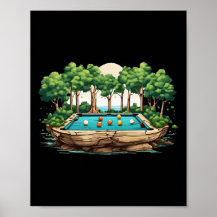 Póster Famosos Billiards Art Billiards Jugando Jugadores 