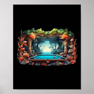 Póster Famosos Billiards Art Billiards Jugando Jugadores 