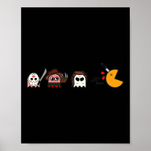 Póster Famosos fantasmas parodian a Halloween Gamer Horro