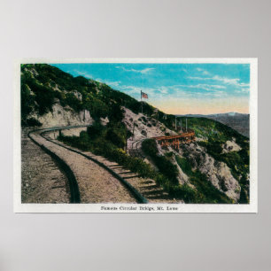 Póster Famous Circular Bridge, Mt. LoweMt. Lowe, CA