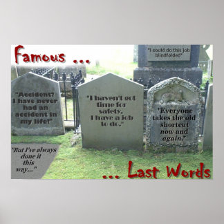 Póster Famous last words