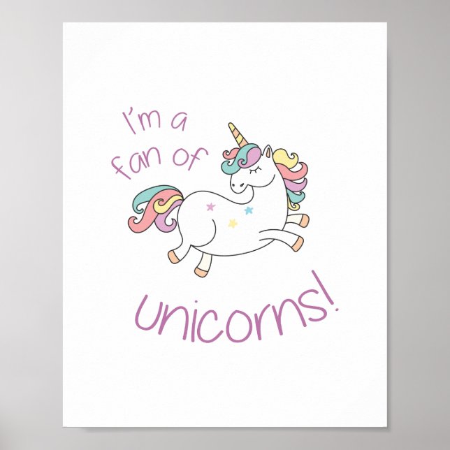 Póster Fan de Unicorn (Frente)