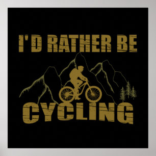 Póster fan del ciclismo divertido
