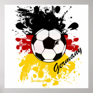 Póster Fanático de tiro deportivo de fútbol de Alemania