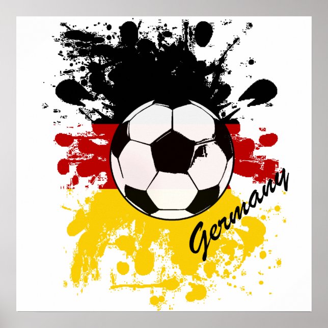 Póster Fanático de tiro deportivo de fútbol de Alemania (Frente)