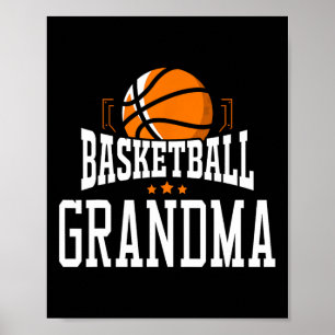 Póster Fanático del equipo de baloncesto Abuela