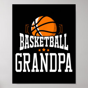 Póster Fanático del equipo de baloncesto Abuelo