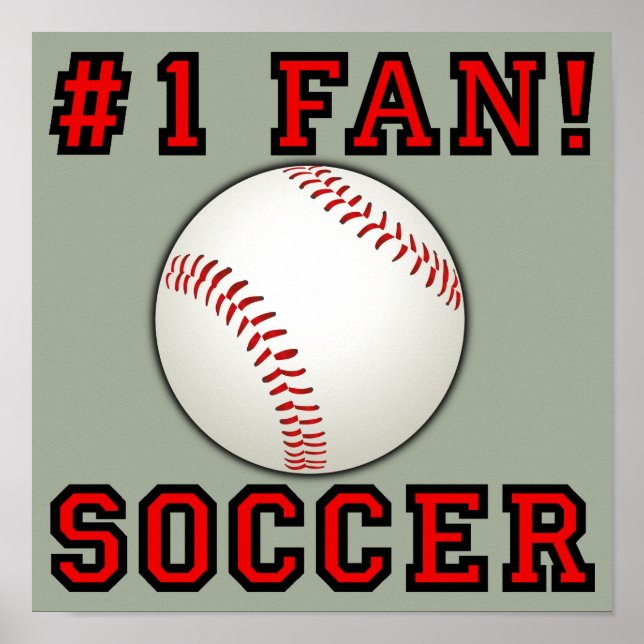 Póster Fanático del fútbol Rótulo Poster no divertido (Frente)