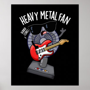 Póster Fanático Metalizado Fan divertida música Pun Dark 