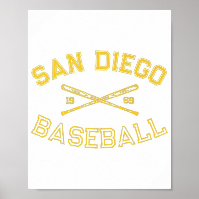 Póster Fanático Retro Vi de Béisbol Clásico de San Diego (Frente)