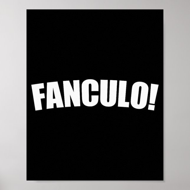 Póster Fanculo Italian Term For Off, Funny Sarcastic Gift (Frente)