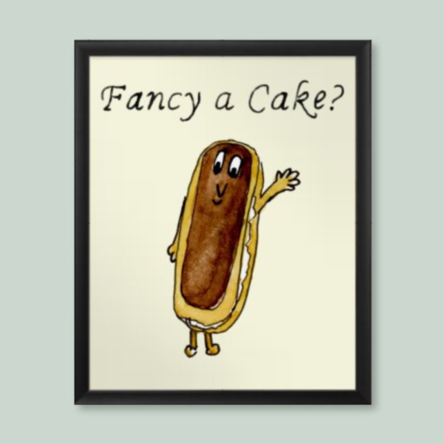 Póster Fancy a un pastel divertido de chocolate Eclair Qu (Subido por el creador)