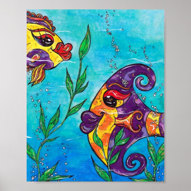 Póster Fancy Fish Print (Frente)
