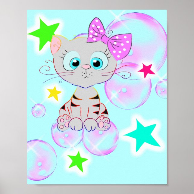 Póster Fancy Kitten (Frente)