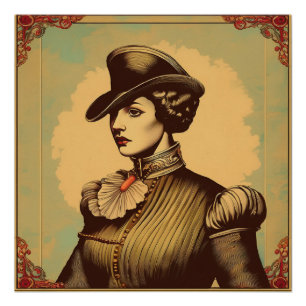 Póster Fancy Lady In Period Costume