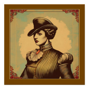 Póster Fancy Lady In Period Costume