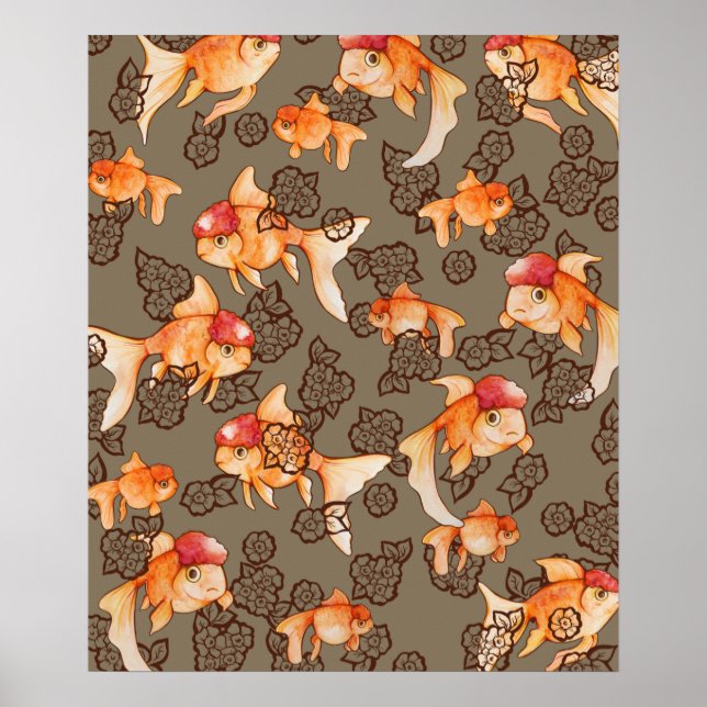 Póster Fancy Oranda Goldfish (Frente)