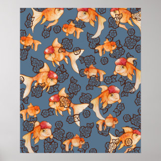 Póster Fancy Oranda Goldfish