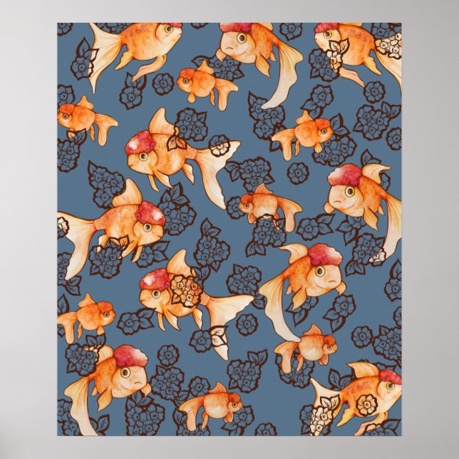 Póster Fancy Oranda Goldfish (Frente)