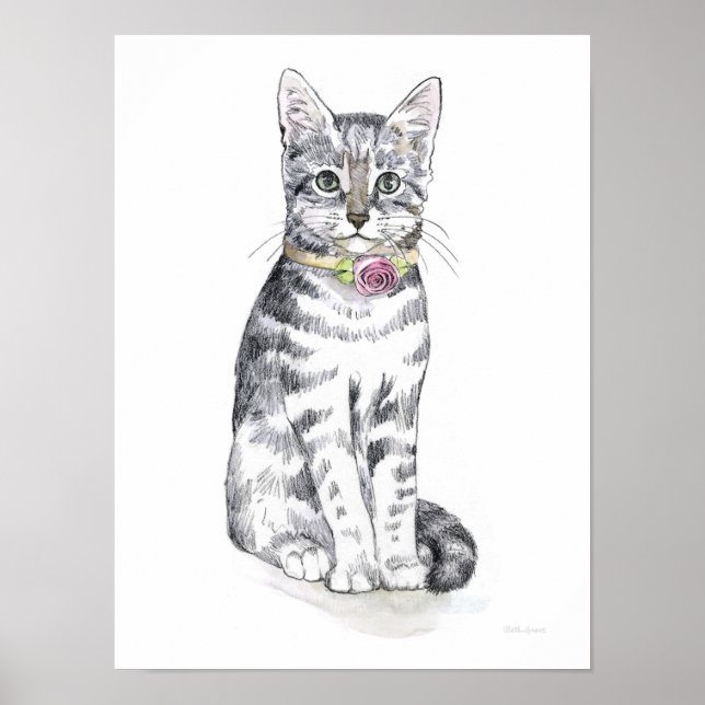 Póster Fancy Tabby Cat (Frente)