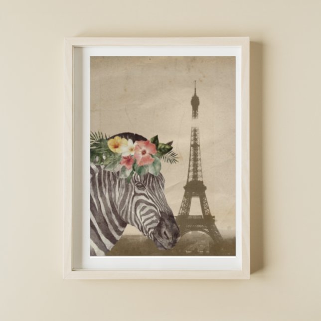 Póster Fancy Zebra & Eiffel Tower Poster (Subido por el creador)