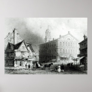 Póster Faneuiel Hall, Boston