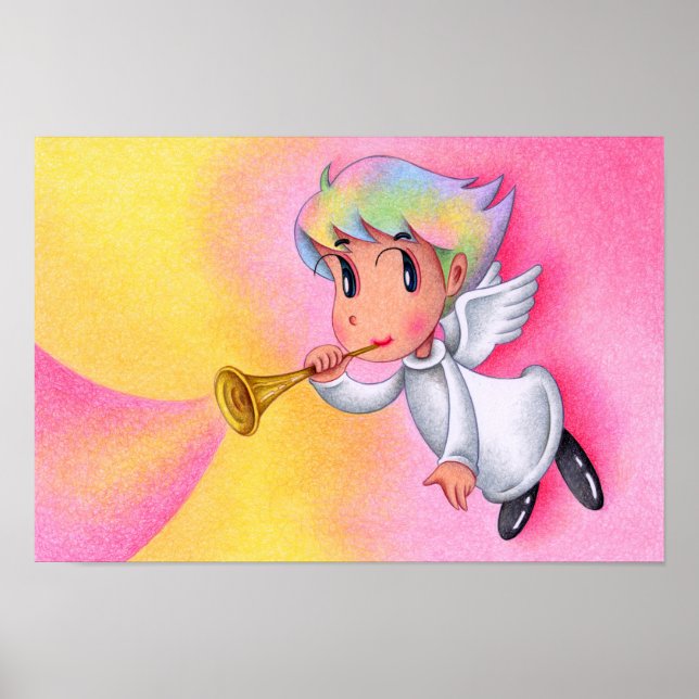 Póster Fanfarria de ángel. (Frente)