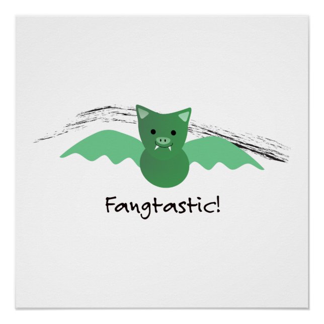 Póster Fangtastic Green Bat (Anverso)