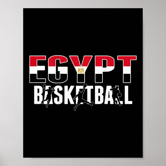 Póster Fans de baloncesto de Egipto están orgullosos de s (Frente)