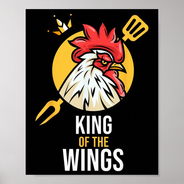Póster Fans de Bbq Drumstick regalo F de Funny Chicken Ki (Frente)