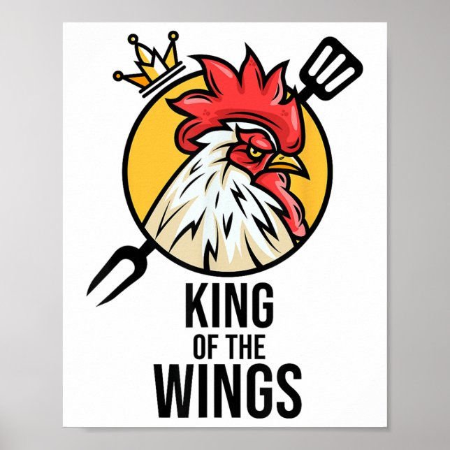 Póster Fans de Bbq Drumstick regalo F de Funny Chicken Ki (Frente)