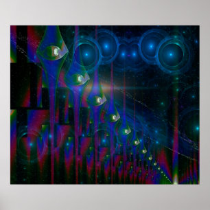 Póster Fantasía abstracta de las puertas de Sci-Fi
