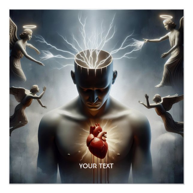 Póster Fantasía Alumbramiento del Corazón Cerebro Cuto (Anverso)