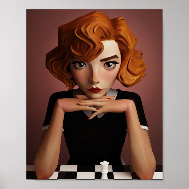 Póster Fantasía Anime Art Chess (Frente)