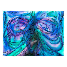 Fantasía Azul Acuarela