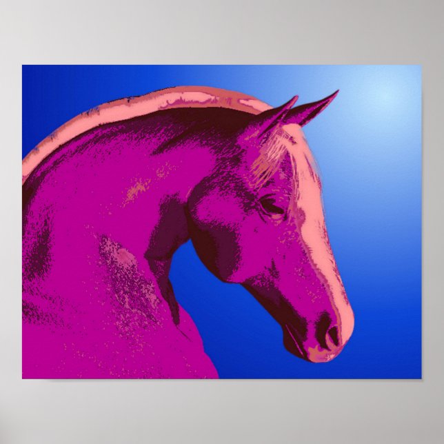 Póster Fantasía Cara de Caballo Rosa (Frente)