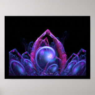 Póster Fantasía Castillo Fractal por Kitty Ann