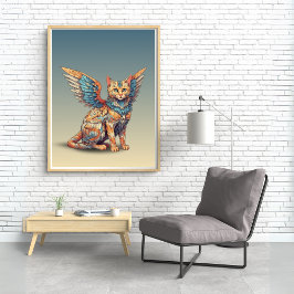 Póster Fantasía Cat l Misty Meow | Gato alado [34]