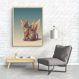 Póster Fantasía Cat l Misty Meow | Gato alado [4/4]
