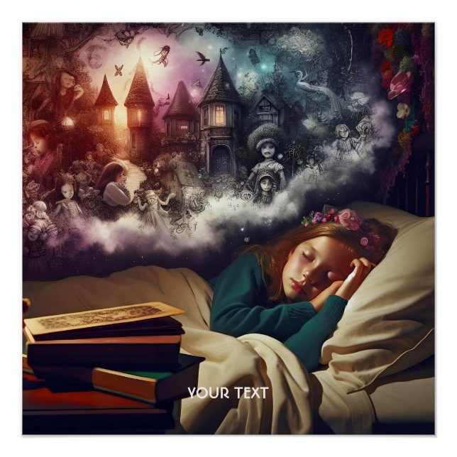 Póster Fantasía Chicas llorosos sueños (Anverso)
