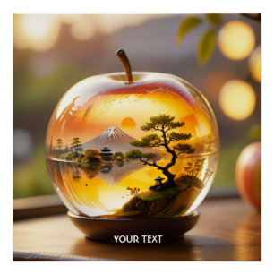 Póster Fantasía Cuidada Vista Apple Japonesa
