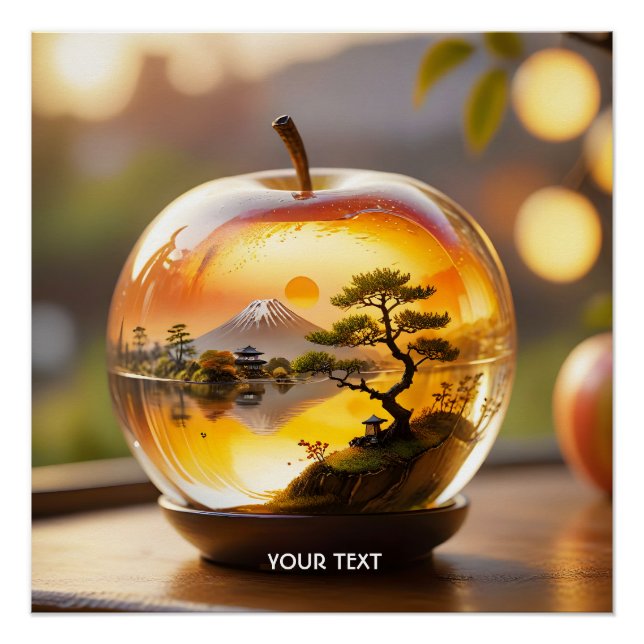 Póster Fantasía Cuidada Vista Apple Japonesa (Anverso)