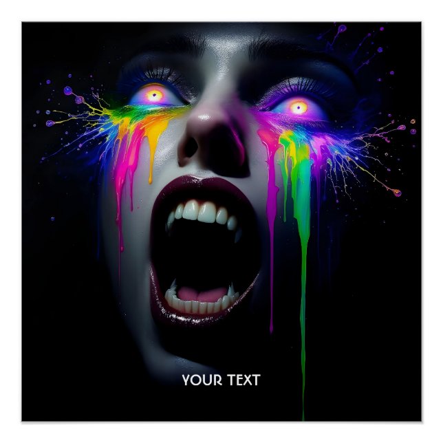 Póster Fantasía Cula cara Ojos Amarillos (Anverso)