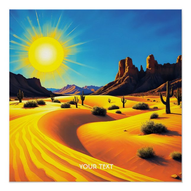 Póster Fantasía Cute Desert Sands Rocds (Anverso)