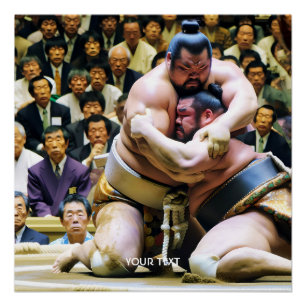 Póster Fantasía Cute Dos Luchadores De Sumo