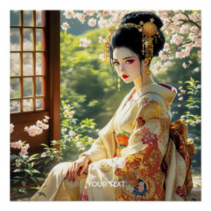 Póster Fantasía Cute Extrema Belleza Oriental
