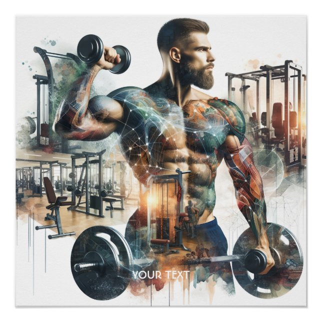 Póster Fantasía Cute Gym Atlete Peso (Anverso)