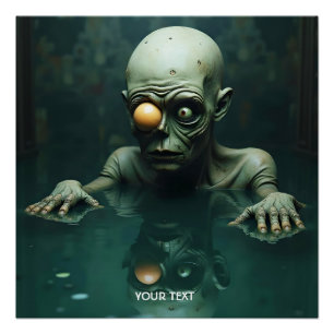 Póster Fantasía Cute Ojo Agua Halloween